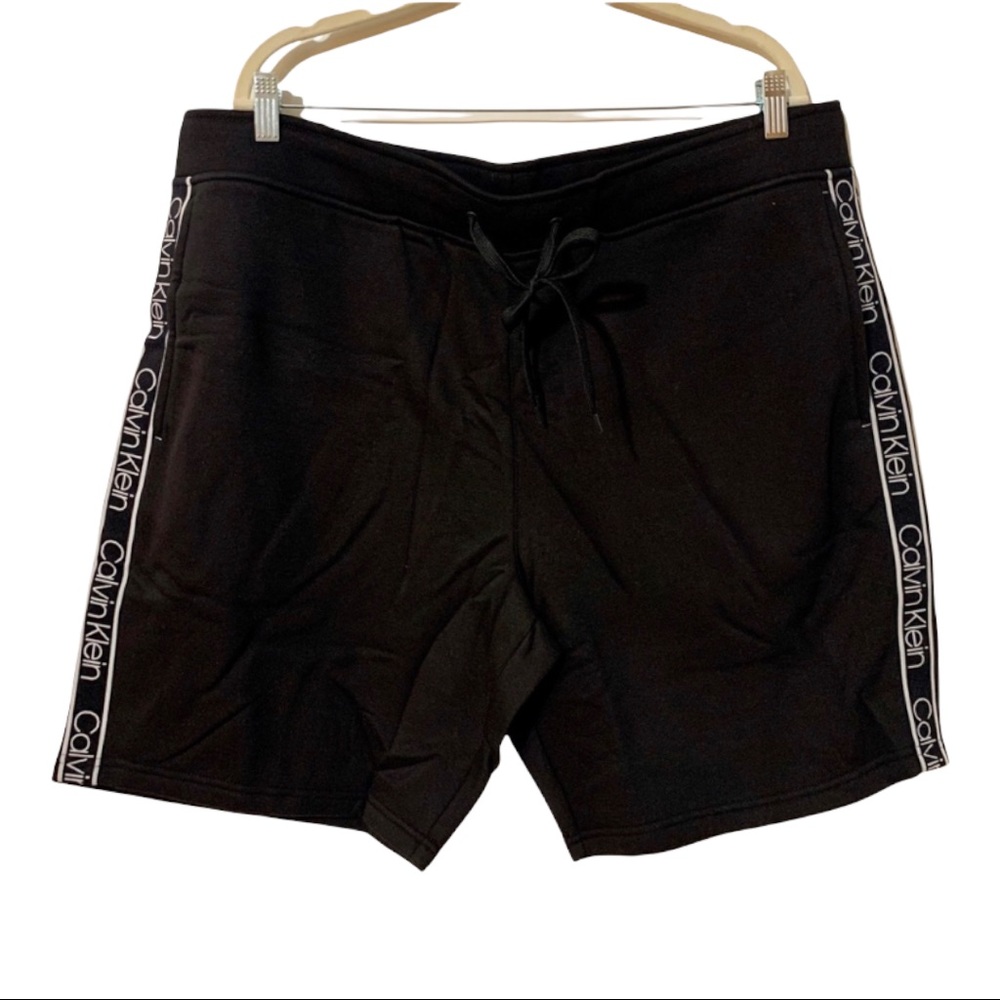 NWT Calvin Klein Jogging Shorts, Side Logo, Black, Size XXL